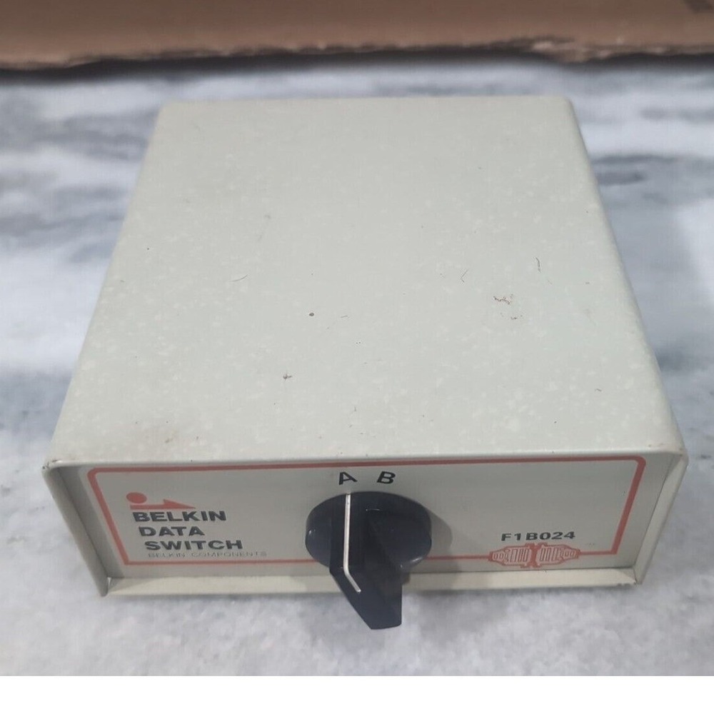 Belkin Data Switch F1B024 Vintage A/B Manual DB25 Parallel Serial Switch Box - Picture 3 of 7